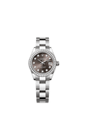 Rolex Stainless Steel Datejust - 28mm - Dark grey Diamond Dial - Oyster