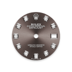 Rolex Stainless Steel Datejust - 28mm - Dark grey Diamond Dial - Oyster