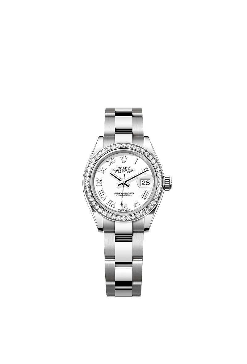 Rolex Stainless Steel Datejust - 28mm - White - Oyster