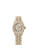 Rolex Yellow Gold Datejust - 28mm - Diamond-paved - President