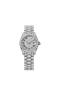 Rolex White Gold Datejust - 28mm - Diamond-paved - President