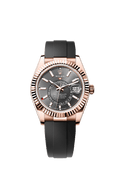 Rolex Rose Gold Sky-Dweller - 42mm - Slate - Oysterflex