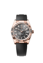 Rolex Rose Gold Sky-Dweller - 42mm - Slate - Oysterflex