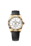 Rolex Yellow Gold Sky-Dweller - 42mm - Intense white - Oysterflex