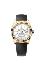 Rolex Yellow Gold Sky-Dweller - 42mm - Intense white - Oysterflex