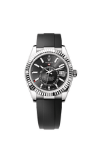 Rolex White Gold Sky-Dweller - 42mm - Bright black