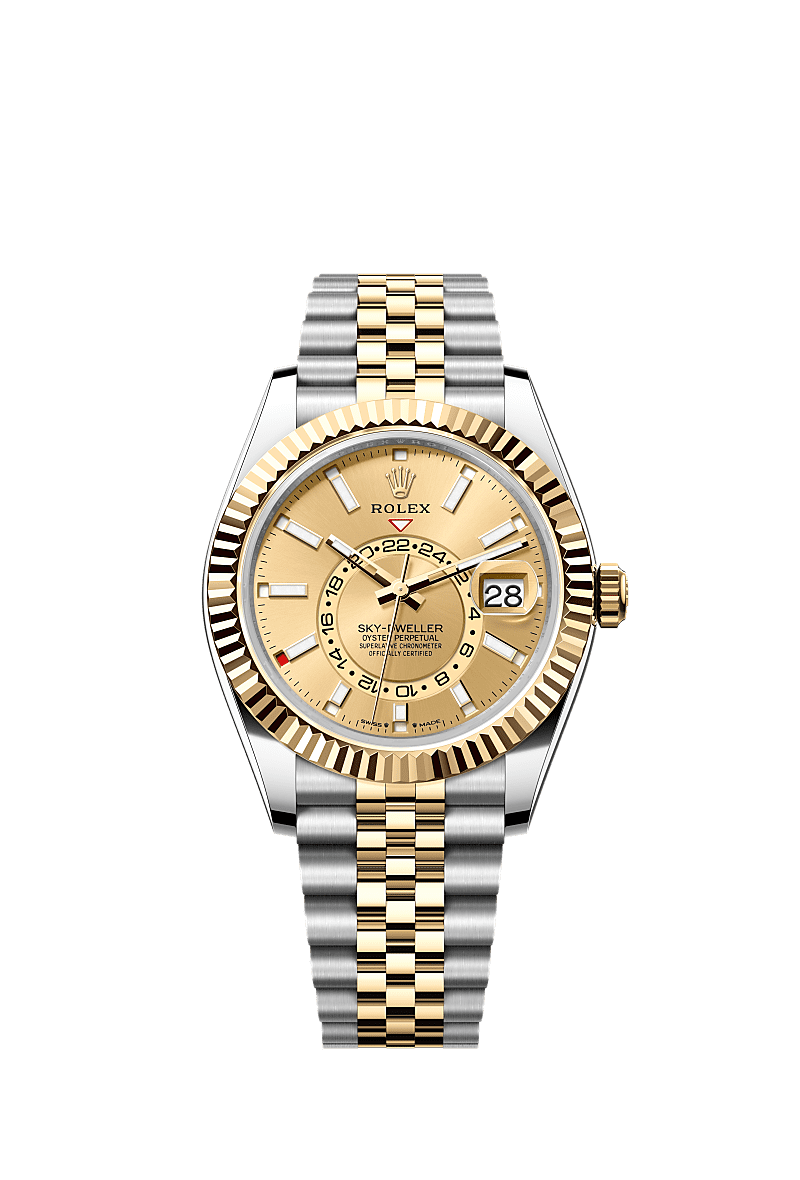 Rolex Two-Tone (YG/SS) Sky-Dweller - 42mm - Champagne-colour - Jubilee