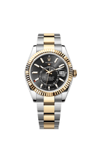 Rolex Two-Tone (YG/SS) Sky-Dweller - 42mm - Bright black - Oyster
