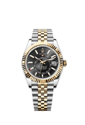 Rolex Two-Tone (YG/SS) Sky-Dweller - 42mm - Bright black - Jubilee