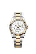 Rolex Two-Tone (YG/SS) Sky-Dweller - 42mm - Intense white - Oyster