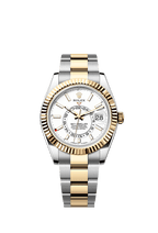 Rolex Two-Tone (YG/SS) Sky-Dweller - 42mm - Intense white - Oyster