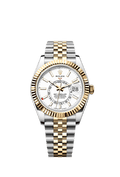 Rolex Two-Tone (YG/SS) Sky-Dweller - 42mm - Intense white - Jubilee