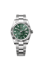 Rolex Stainless Steel Sky-Dweller - 42mm - Mint green - Oyster
