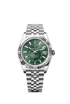 Rolex Stainless Steel Sky-Dweller - 42mm - Mint green - Jubilee