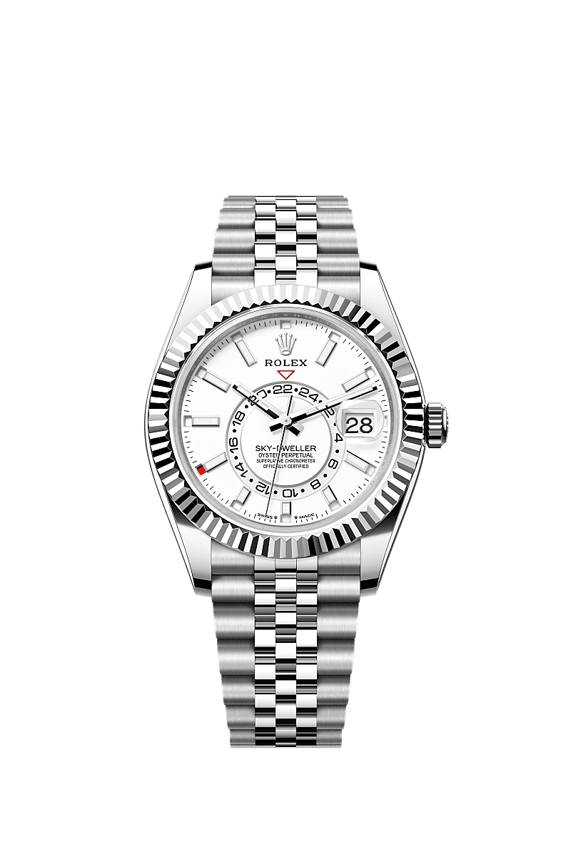 Rolex Stainless Steel Sky-Dweller - 42mm - Intense white - Jubilee