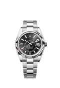 Rolex Stainless Steel Sky-Dweller - 42mm - Bright black - Oyster