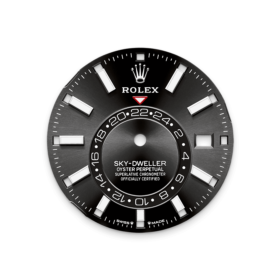 Rolex Stainless Steel Sky-Dweller - 42mm - Bright black - Oyster
