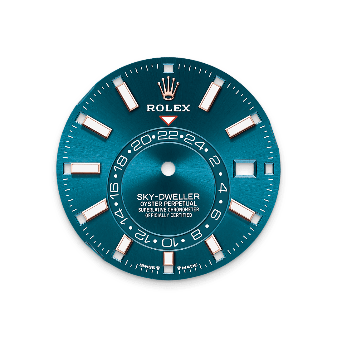 Rolex Rose Gold Sky-Dweller - 42mm - Blue-green - Oyster