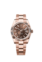 Rolex Rose Gold Sky-Dweller - 42mm - Chocolate - Oyster