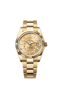 Rolex Yellow Gold Sky-Dweller - 42mm - Champagne-colour - Oyster