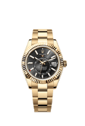 Rolex Yellow Gold Sky-Dweller - 42mm - Bright black - Oyster