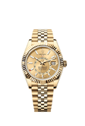 Rolex Yellow Gold Sky-Dweller - 42mm - Champagne-colour - Jubilee