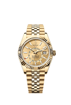 Rolex Yellow Gold Sky-Dweller - 42mm - Champagne-colour - Jubilee