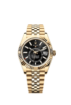 Rolex Yellow Gold Sky-Dweller - 42mm - Bright black - Jubilee