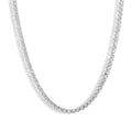Rhodium Plated 925 Sterling Silver Moissanite Stone 2.25mm Tennis Necklace - MGMN00018