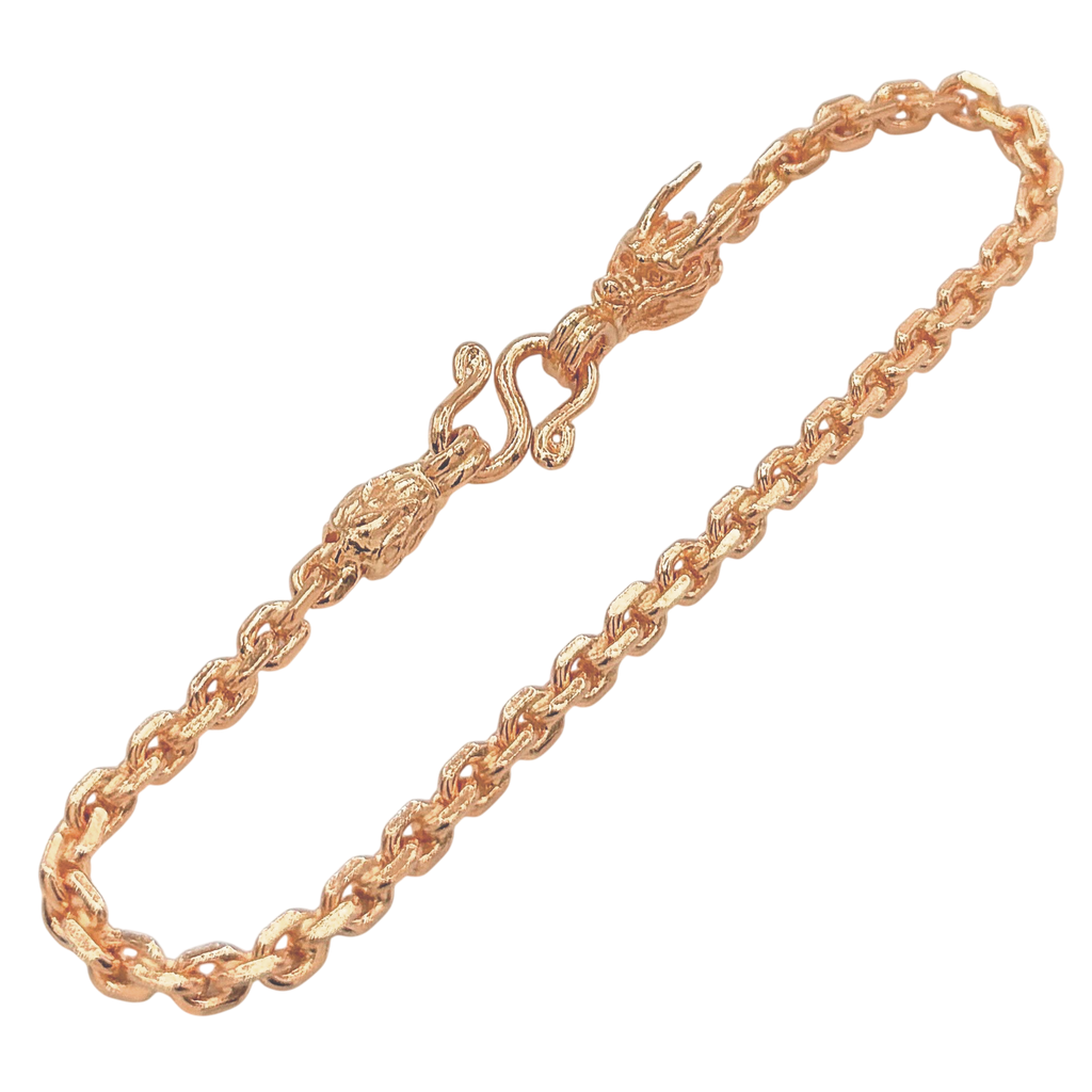 2.6MM Solid Anchor Link Dragon & Tail Bracelet — detail 3