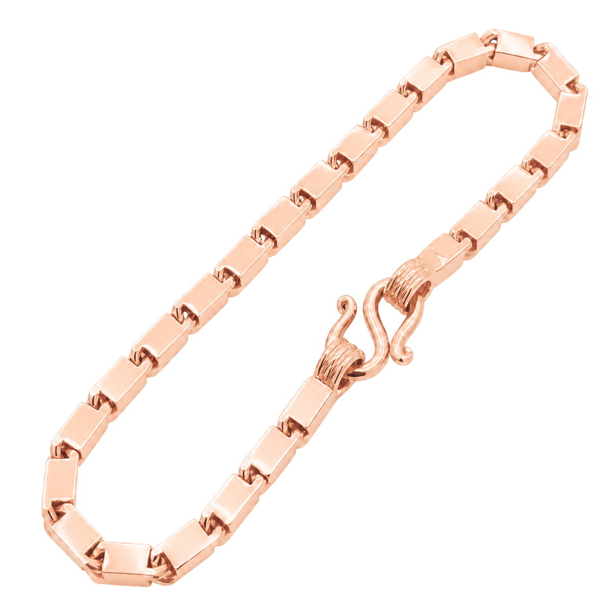 3.5MM Semi-Hollow Baht Link Bracelet — detail 3