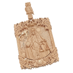 Santa Muerte Portrait pendant in rose gold