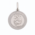 925 Sterling Silver High Polished Sandblasted Saint Anthony Pendant - SPP00071