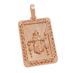 Diamond-Cut Santo Nino gold pendant in rose gold