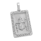 Diamond-Cut Santo Nino gold pendant in white gold