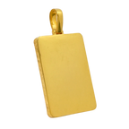 Diamond-Cut Santo Nino gold pendant, reverse side