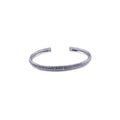 Rhodium Plated 925 Sterling Silver CZ Open Bangle - STB00195