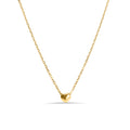 Gold Plated 925 Sterling Silver Small Heart Necklace - STP01543GP