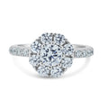 Rhodium Plated 925 Sterling Silver Spinning Engagement CZ Encrusted Ring - STR01167