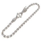 2.6MM Solid Anchor Link Dragon & Tail Bracelet — detail 2