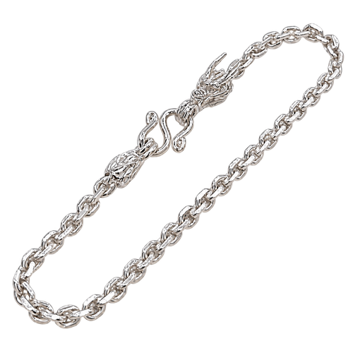 2.6MM Solid Anchor Link Dragon & Tail Bracelet — detail 2