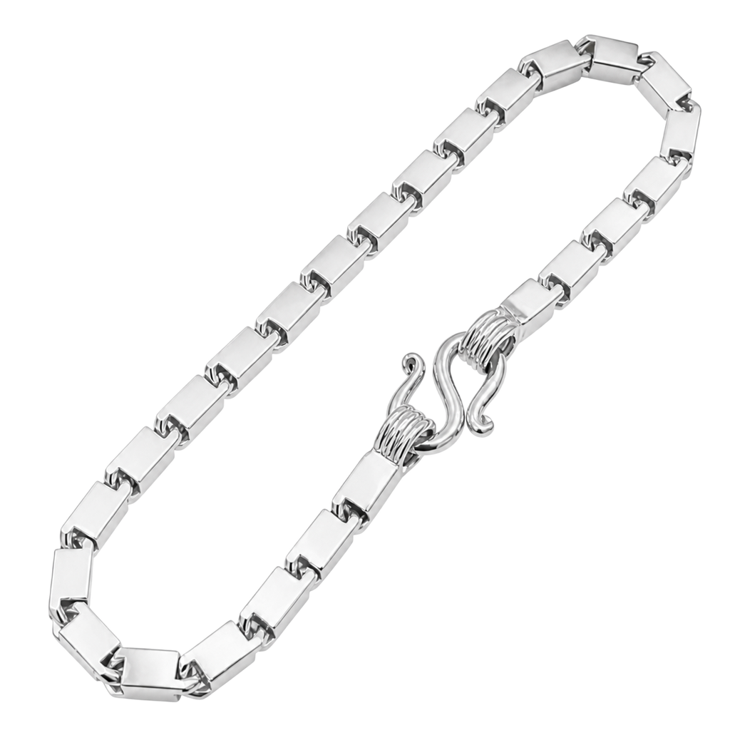 3.5MM Semi-Hollow Baht Link Bracelet — detail 2