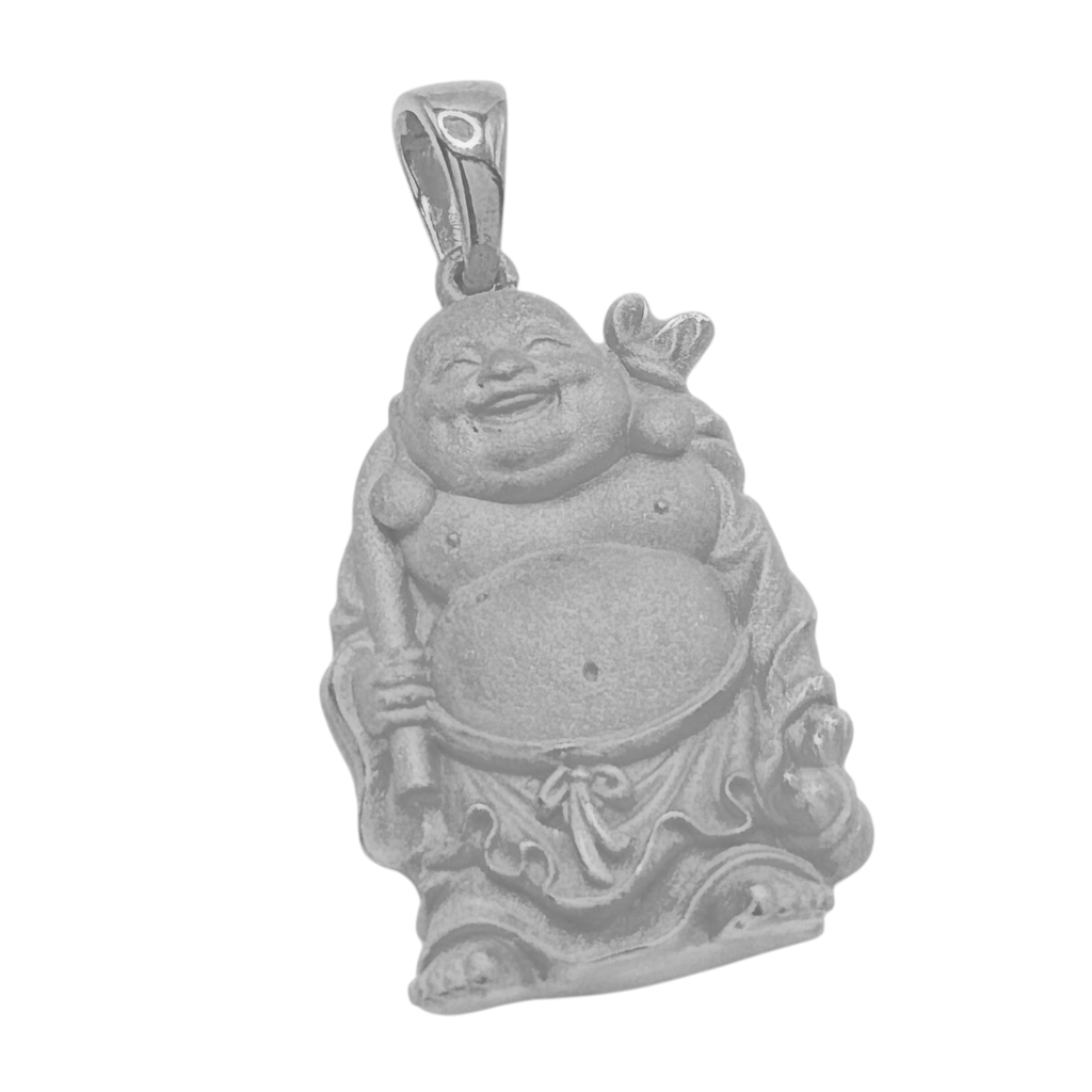 Buddha gold pendant in white gold