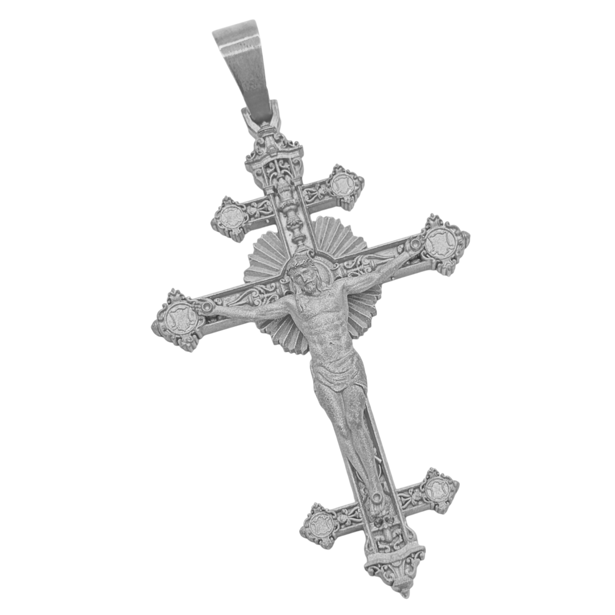 Museum-Level Crucifix pendant in white gold