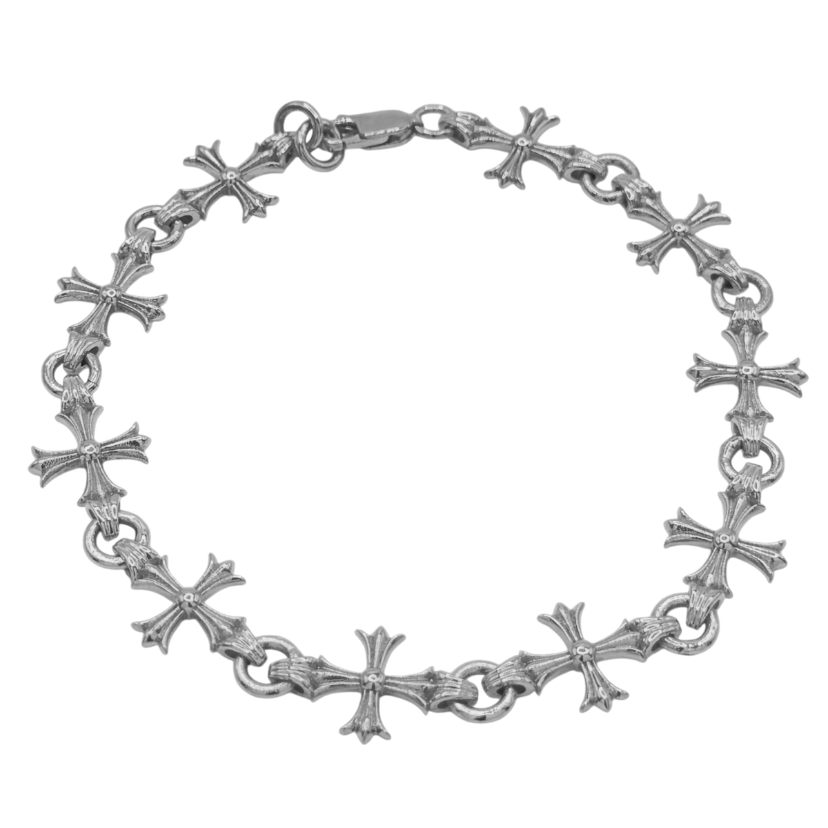 10MM Solid Gothic Style Cross Bracelet — detail 2