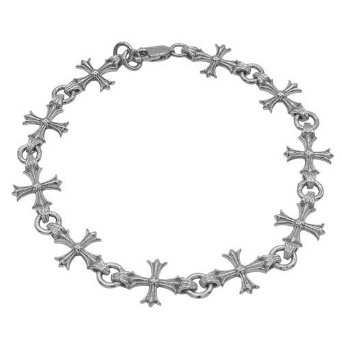 10MM Solid Gothic Style Cross Bracelet — detail 2