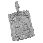 Santa Muerte Portrait pendant in white gold