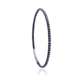 Silver 925 Black Rhodium Plated CZ Bangle Bracelet - BGG00035