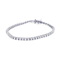 Silver 925 Rhodium Plated 3.3mm Clear CZ Tennis Bracelet - STB00427