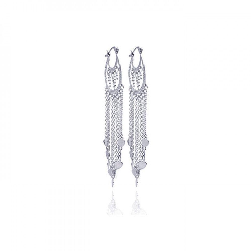 Silver 925 CZ Earrings Dangling Earrings - STE00192